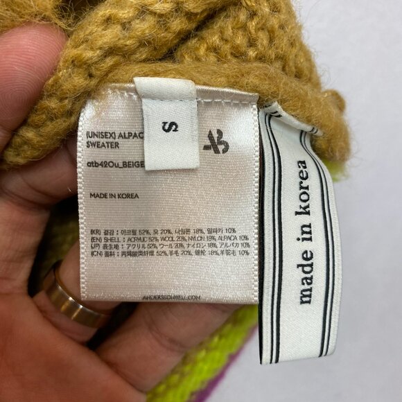 Andersson Bell Oversized Sweater Womens S Multicolor Jumper Alpaca Wool Pullover - Picture 7 of 14